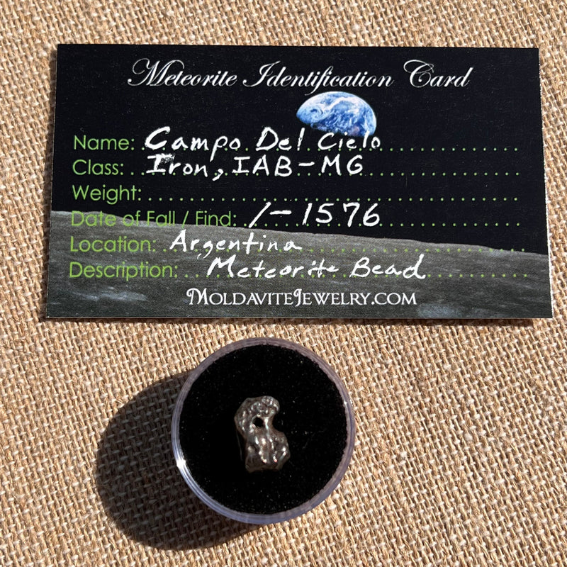 Campo Del Cielo Meteorite Bead Raw #20-Moldavite Life