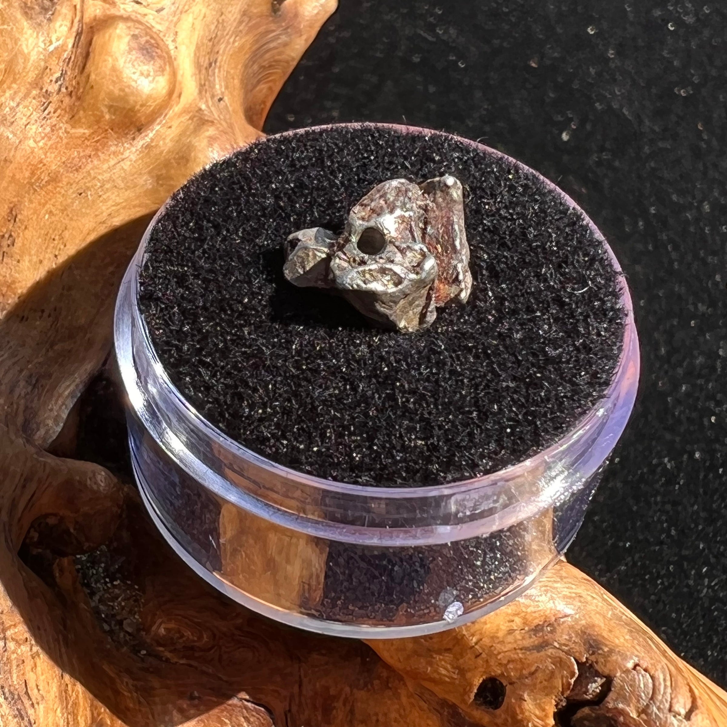 Campo Del Cielo Meteorite Bead Raw #6-Moldavite Life