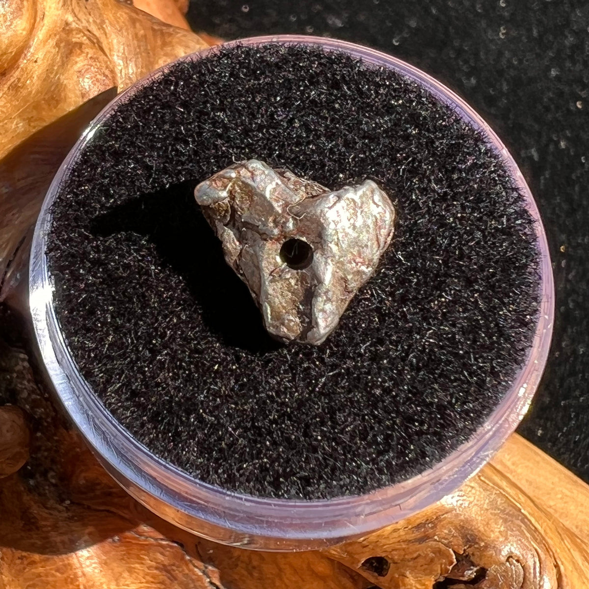 Campo Del Cielo Meteorite Bead Raw #7-Moldavite Life