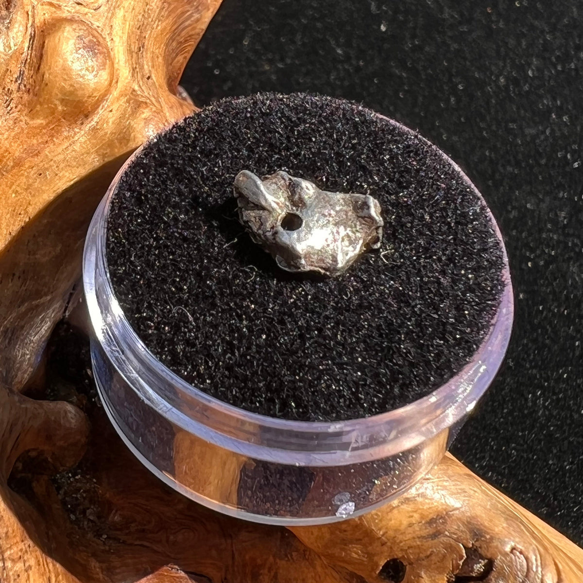 Campo Del Cielo Meteorite Bead Raw #9-Moldavite Life