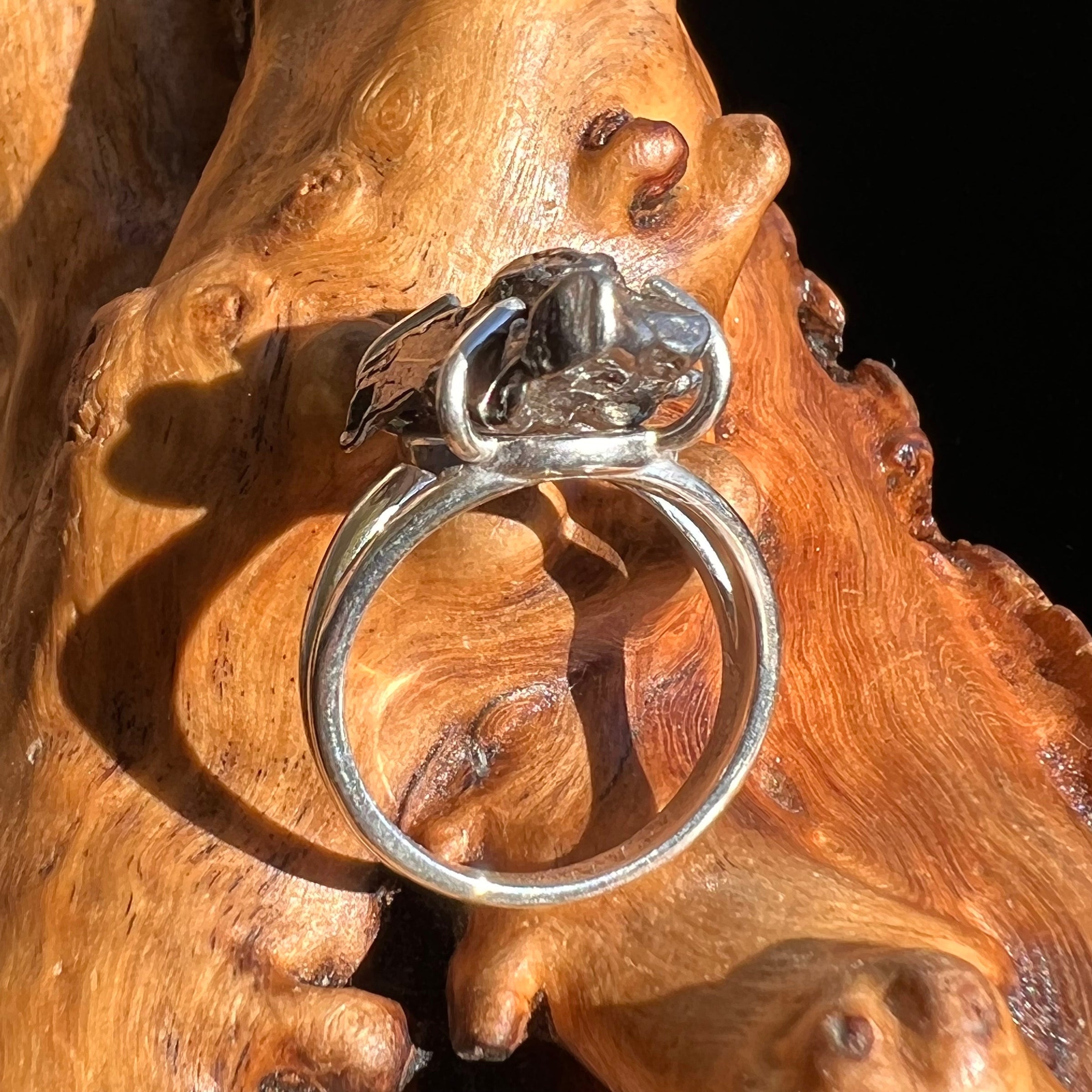 Campo Del Cielo Meteorite Ring Sterling Size 7 #3001-Moldavite Life
