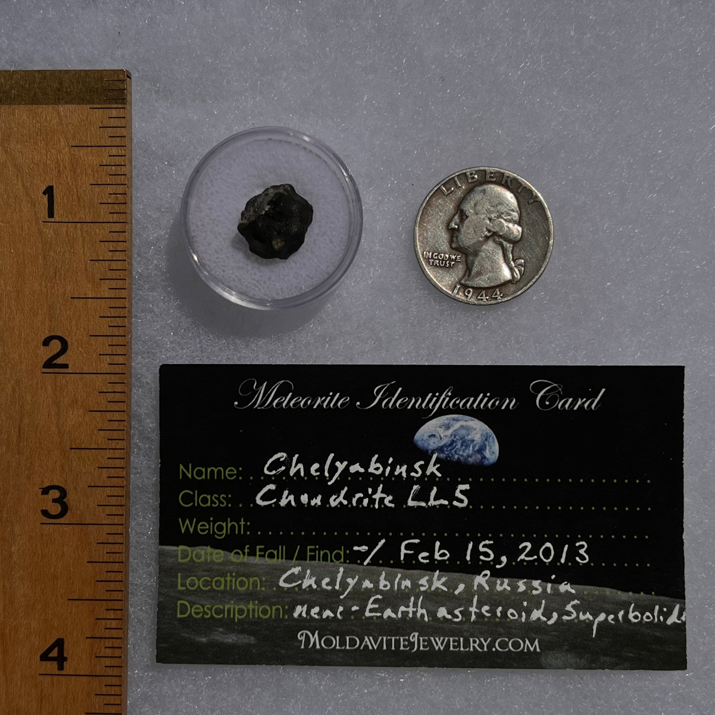 Chelyabinsk Meteorite Superbolide Asteroid 1.8 grams #41-Moldavite Life