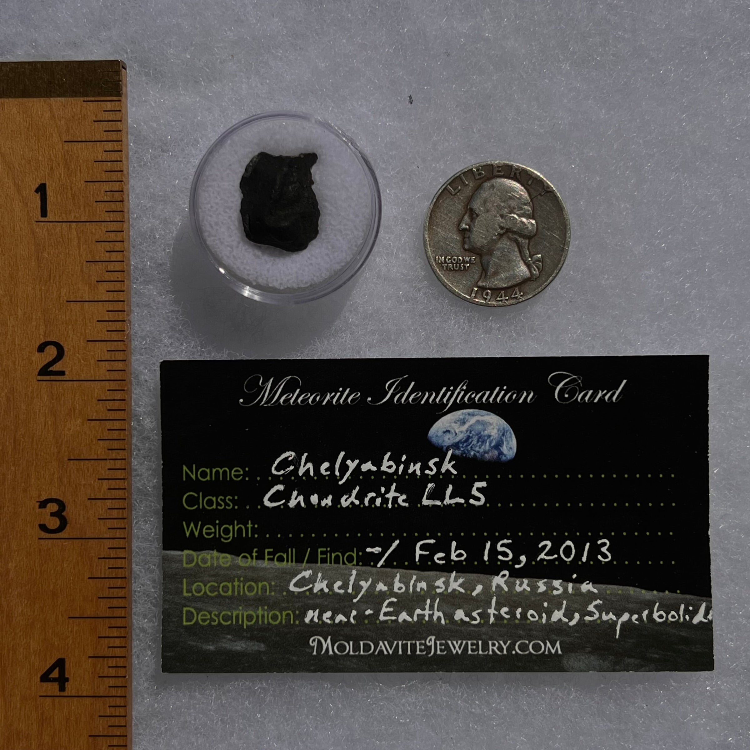 Chelyabinsk Meteorite Superbolide Asteroid 1.8 grams #55-Moldavite Life