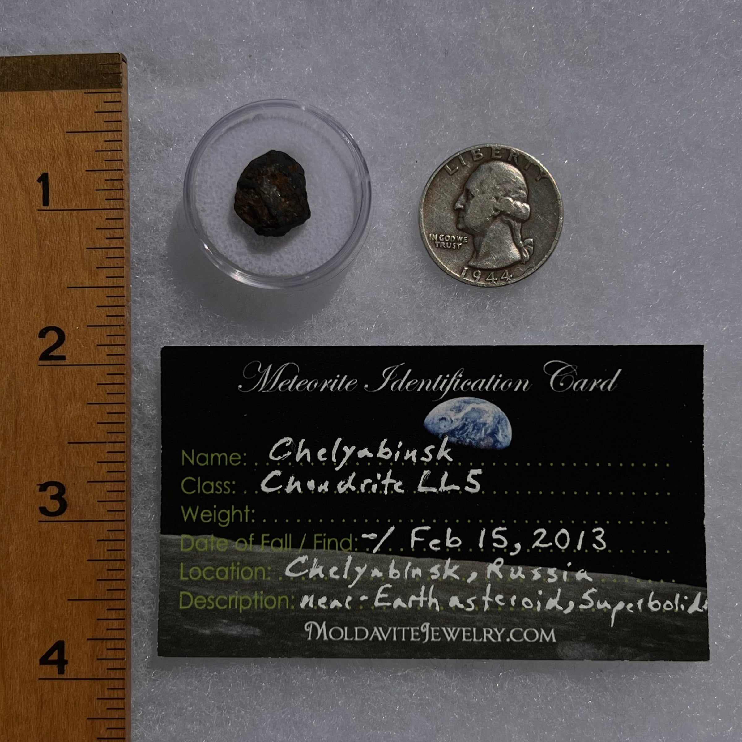 Chelyabinsk Meteorite Superbolide Asteroid 2.3 grams #46-Moldavite Life