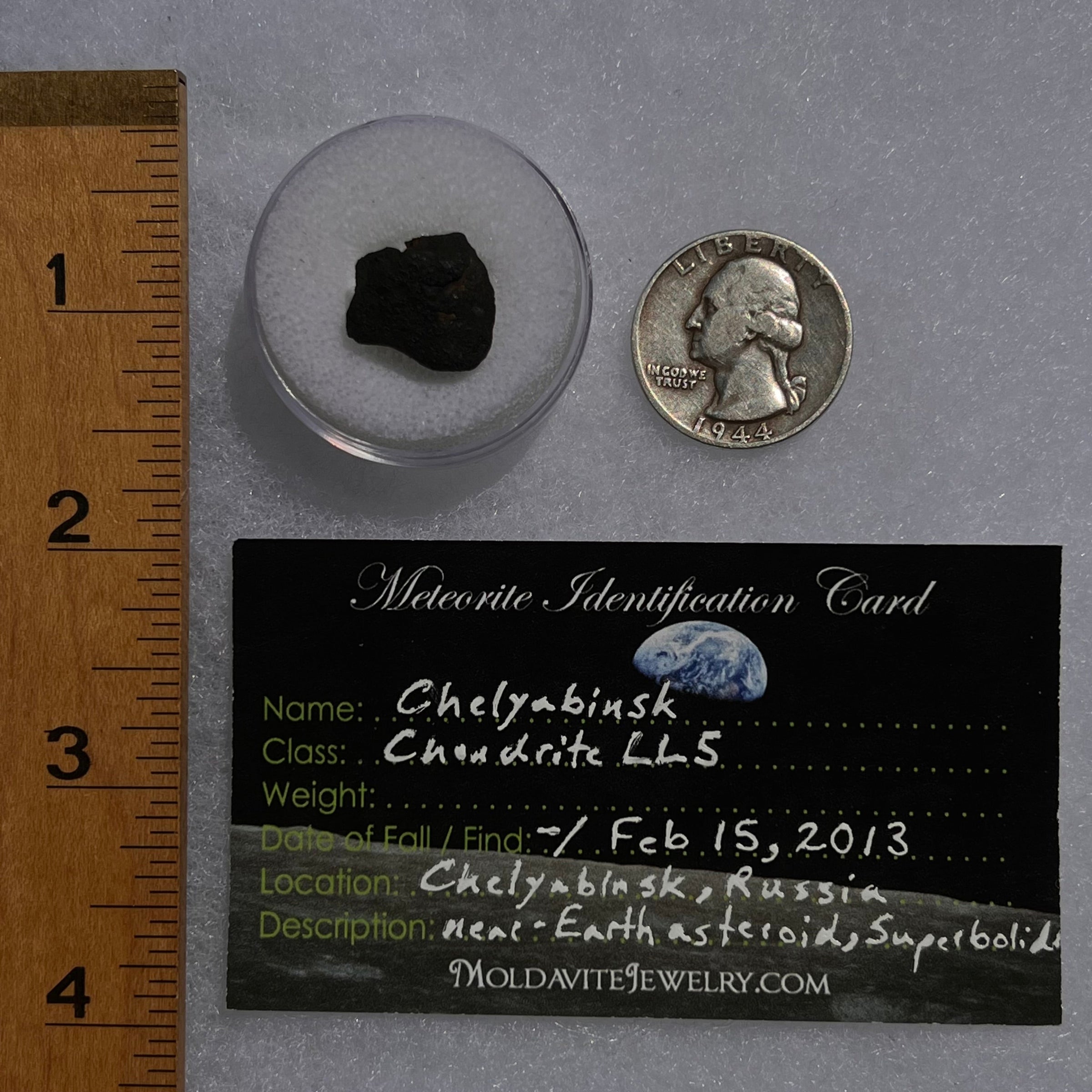 Chelyabinsk Meteorite Superbolide Asteroid 2.4 grams #33-Moldavite Life
