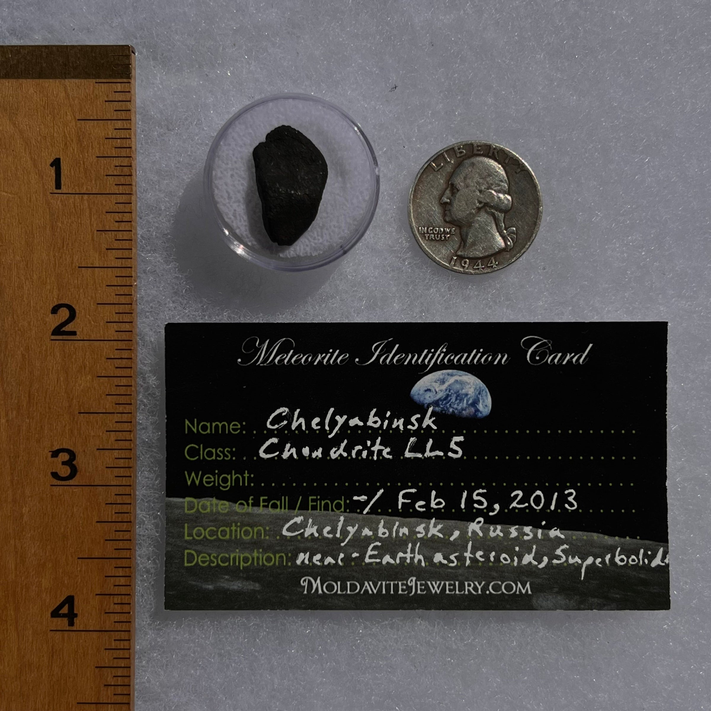 Chelyabinsk Meteorite Superbolide Asteroid 2.4 grams #68-Moldavite Life