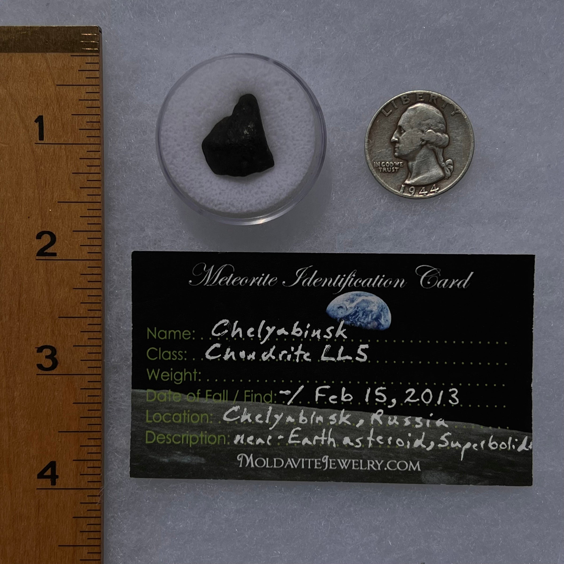 Chelyabinsk Meteorite Superbolide Asteroid 2.5 grams #27-Moldavite Life