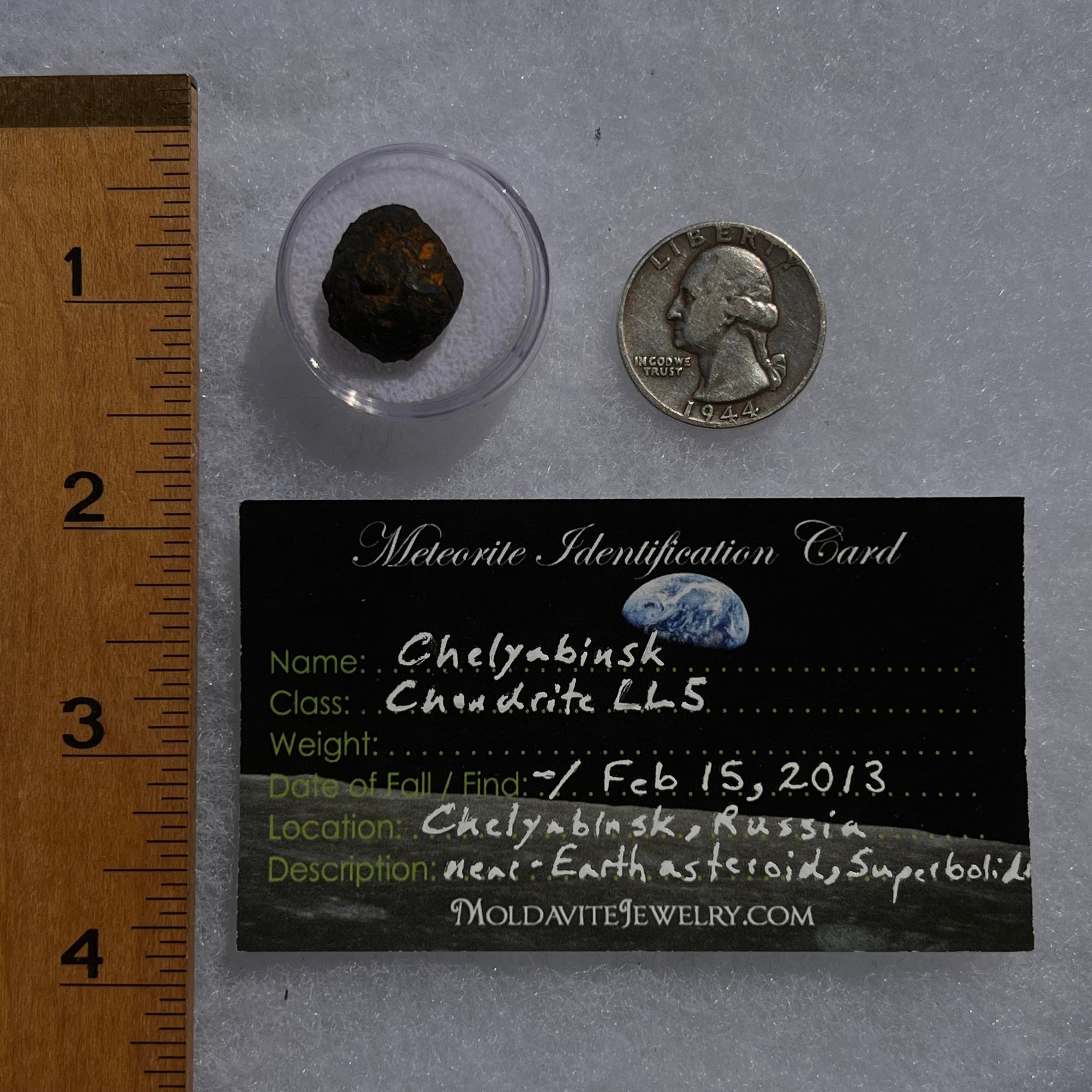Chelyabinsk Meteorite Superbolide Asteroid 3.3 grams #58-Moldavite Life