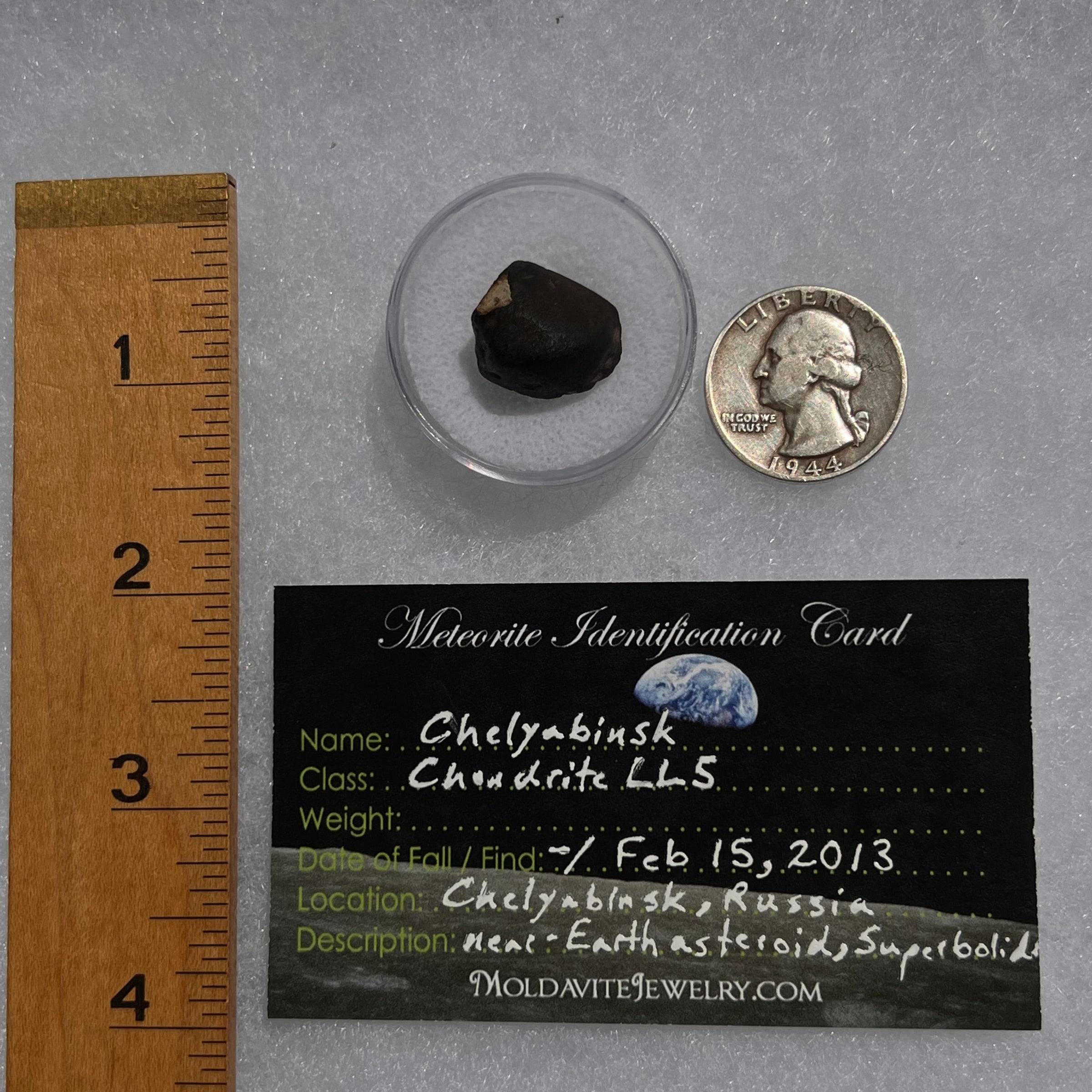 Chelyabinsk Meteorite Superbolide Asteroid 4.5 grams #8-Moldavite Life