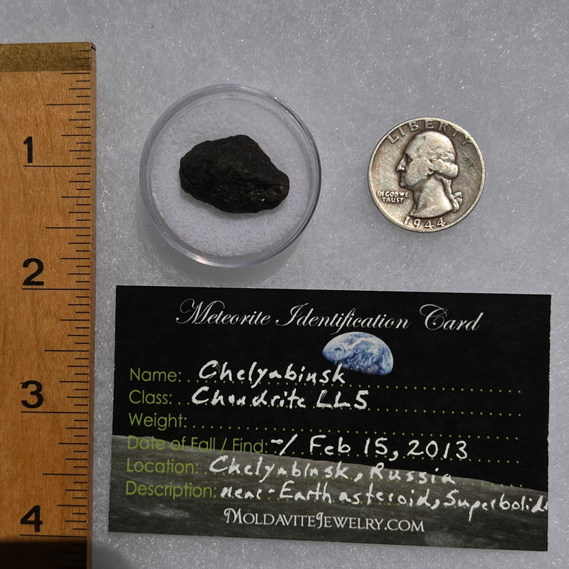 Chelyabinsk Meteorite Superbolide Asteroid 5.1 grams #6-Moldavite Life