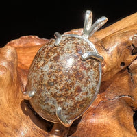 Chondrite Cabochon Meteorite Pendant Sterling Silver #1-Moldavite Life