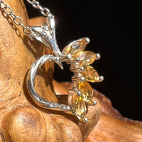 Citrine Heart Necklace Sterling Silver-Moldavite Life