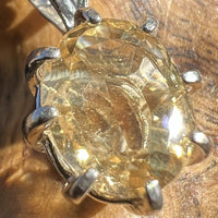 Citrine Pendant Sterling Silver Faceted-Moldavite Life