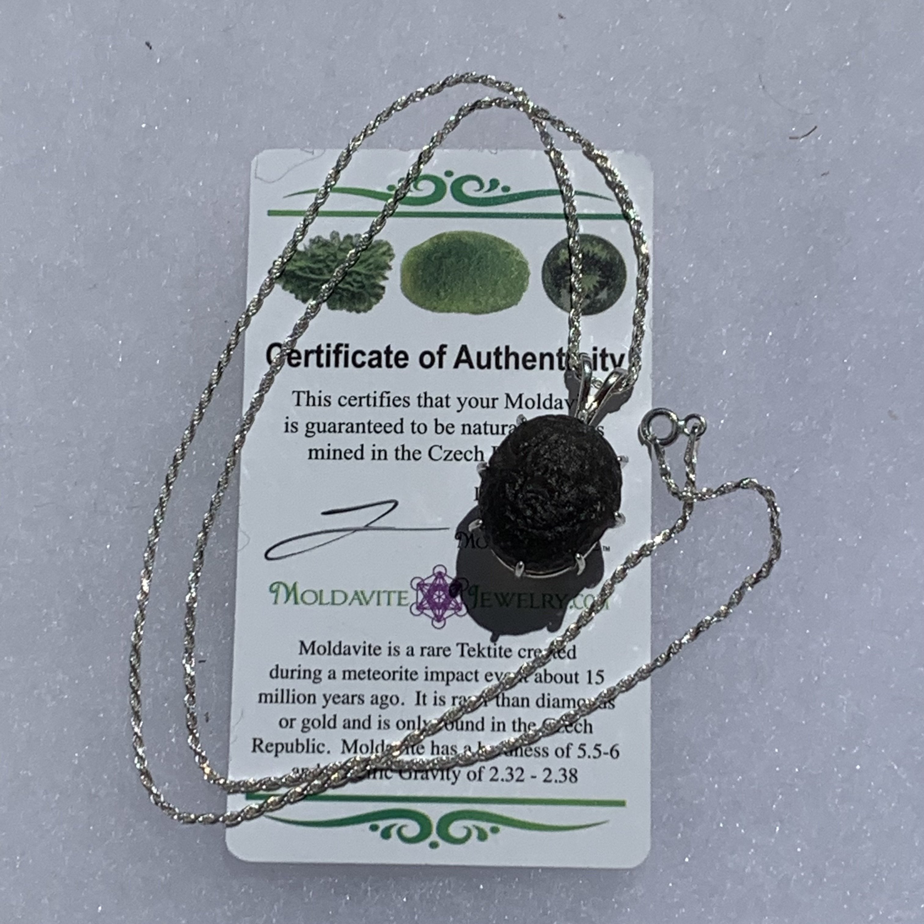 Moldavite Jewelry Pendant [84062] Necklace