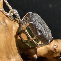 Colombianite & Moldavite Necklace Sterling Silver