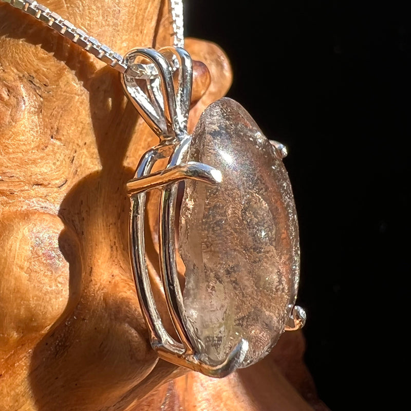 Colombianite Necklace Sterling Silver #2866-Moldavite Life