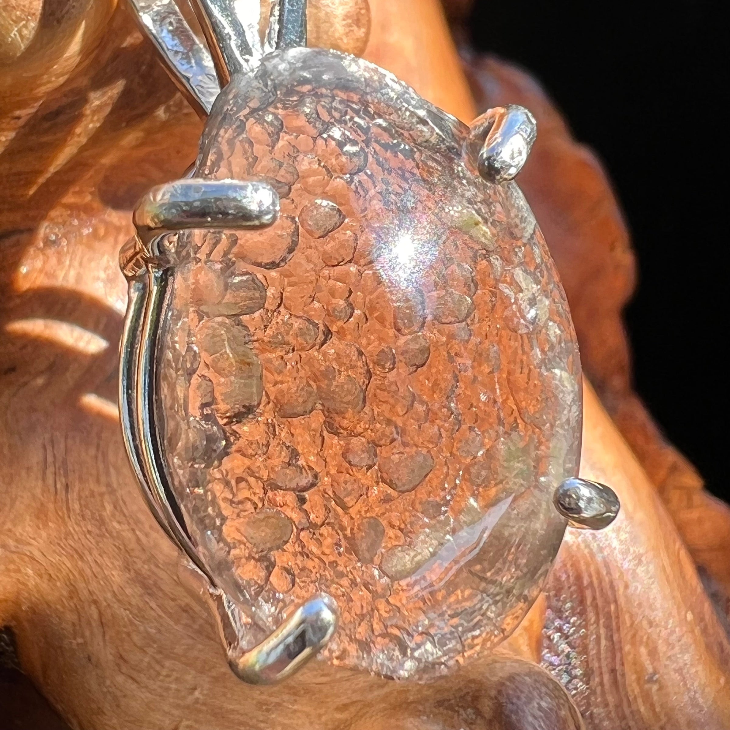 Colombianite Necklace Sterling Silver #2870-Moldavite Life