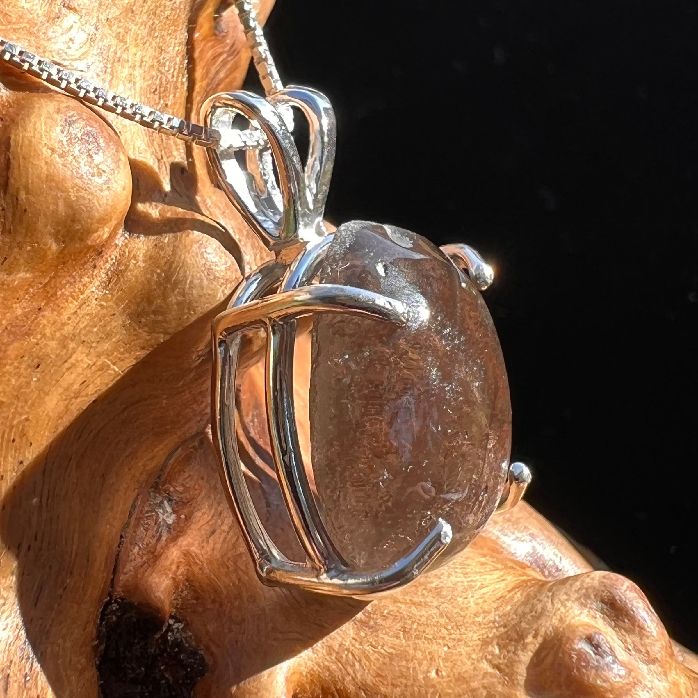Colombianite Necklace Sterling Silver #2875-Moldavite Life