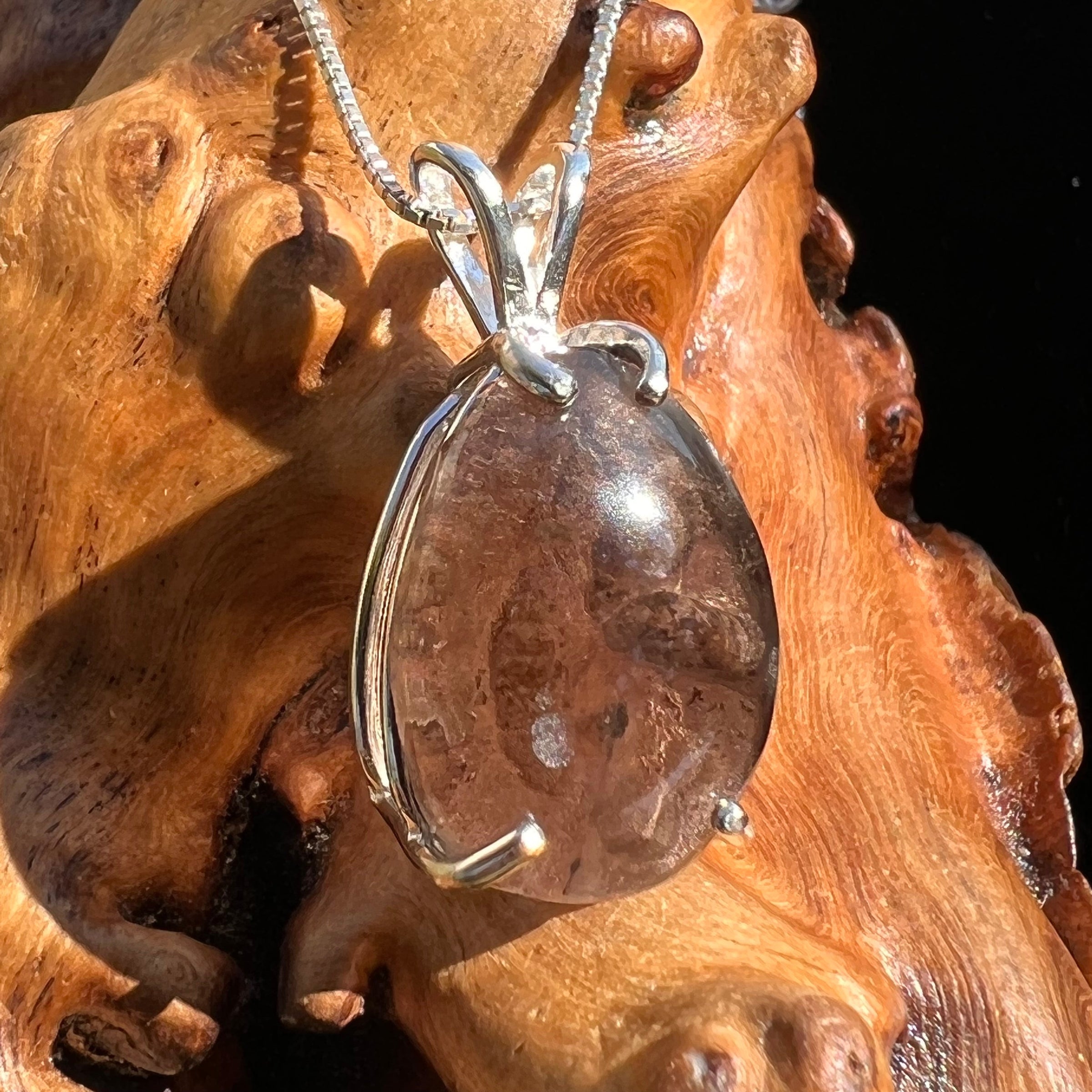 Colombianite Necklace Sterling Silver #2876-Moldavite Life