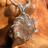 Colombianite Necklace Sterling Silver #2878-Moldavite Life
