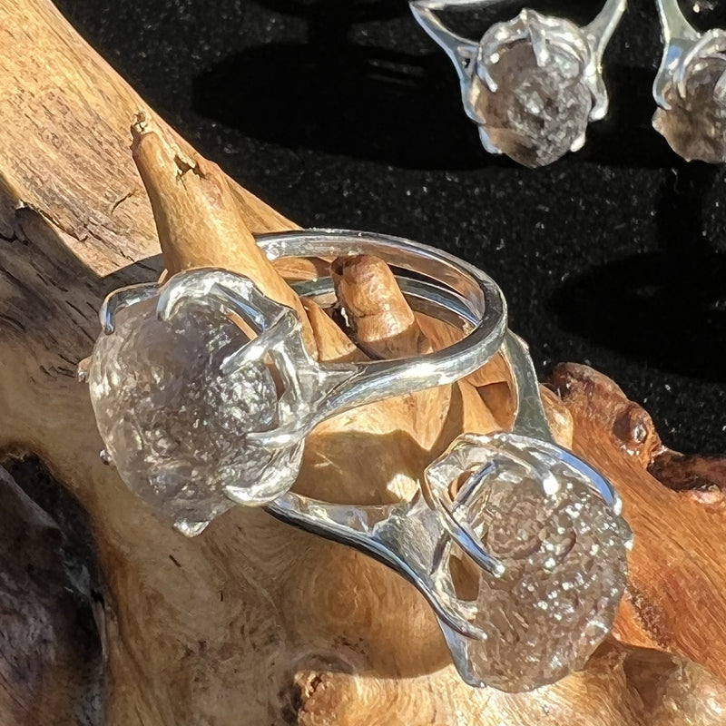 Colombianite Ring Natural Sterling Silver-Moldavite Life
