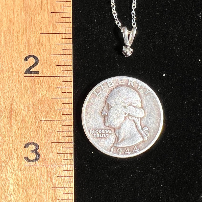 Dainty Tatahouine Meteorite Necklace Sterling #125-Moldavite Life