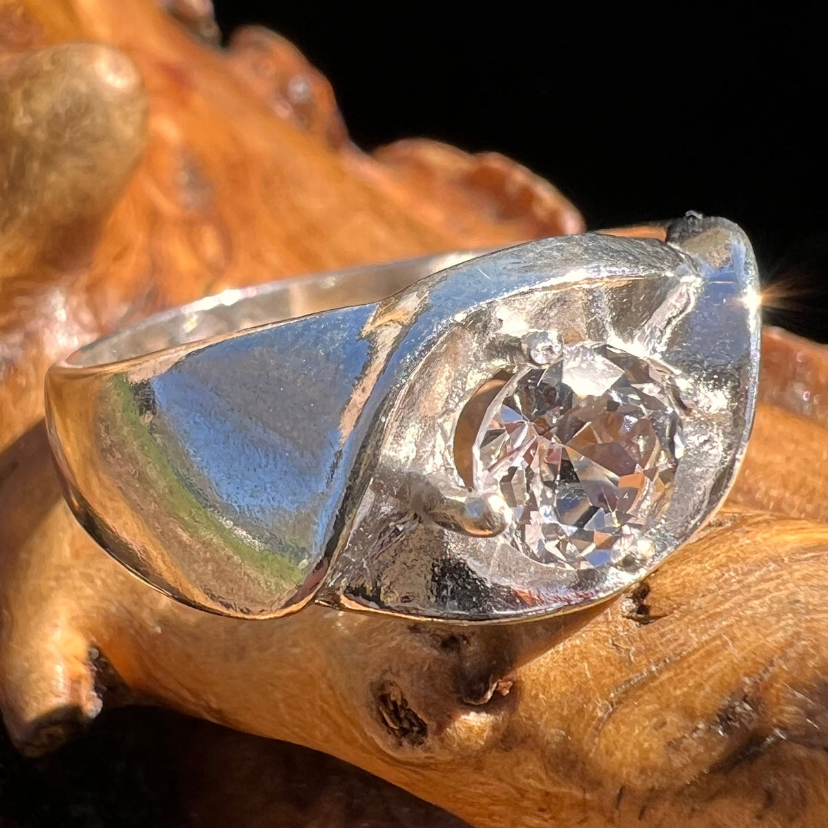 Danburite Ring Sterling Silver #3913-Moldavite Life