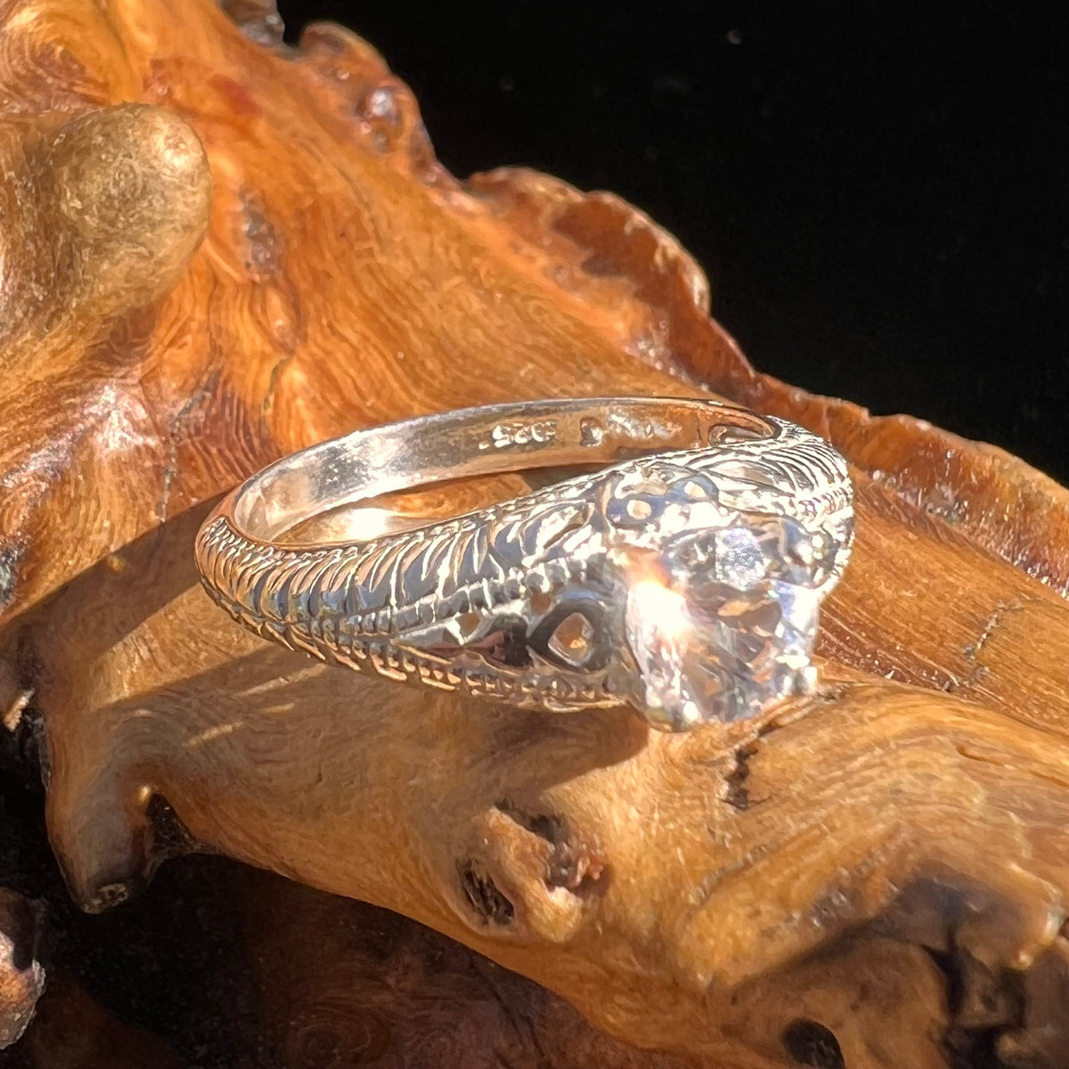 Danburite Ring Sterling Silver #3915-Moldavite Life