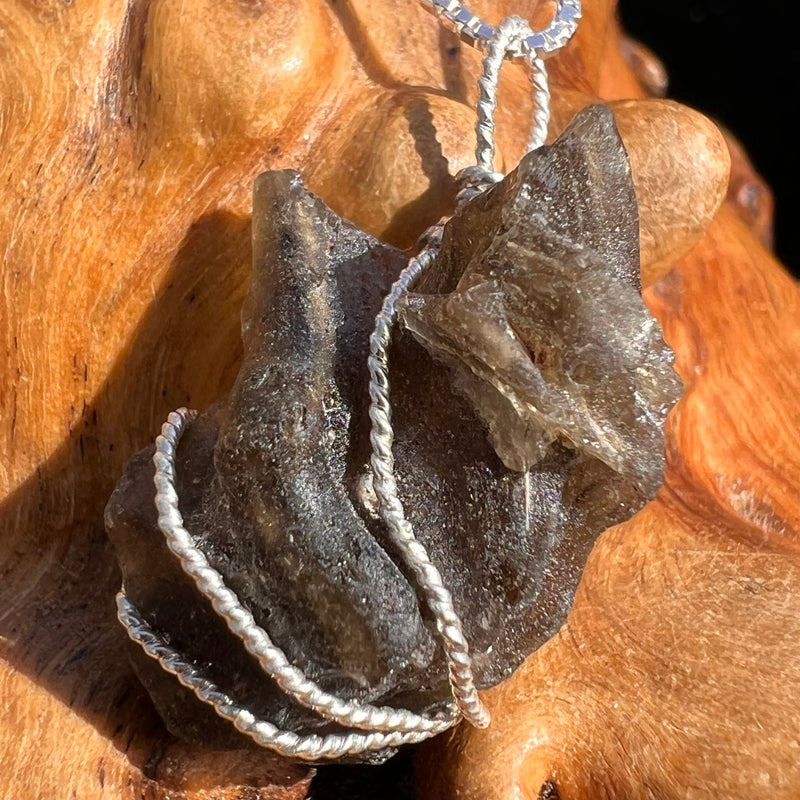 Darwinite Wire Wrapped Pendant Sterling Silver #3822-Moldavite Life