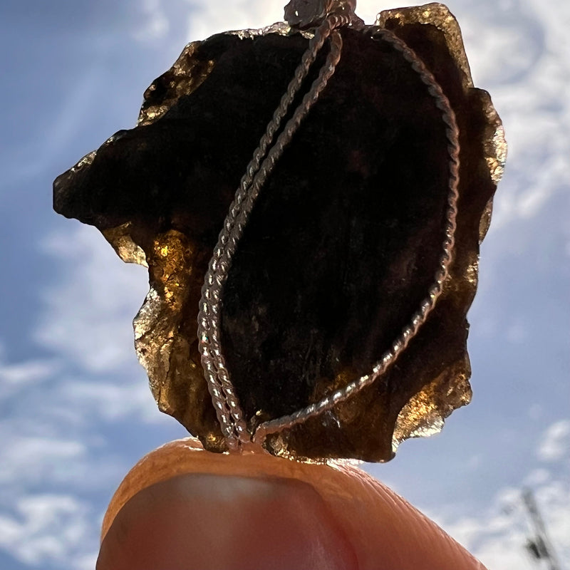 Darwinite Wire Wrapped Pendant Sterling Silver #3829-Moldavite Life