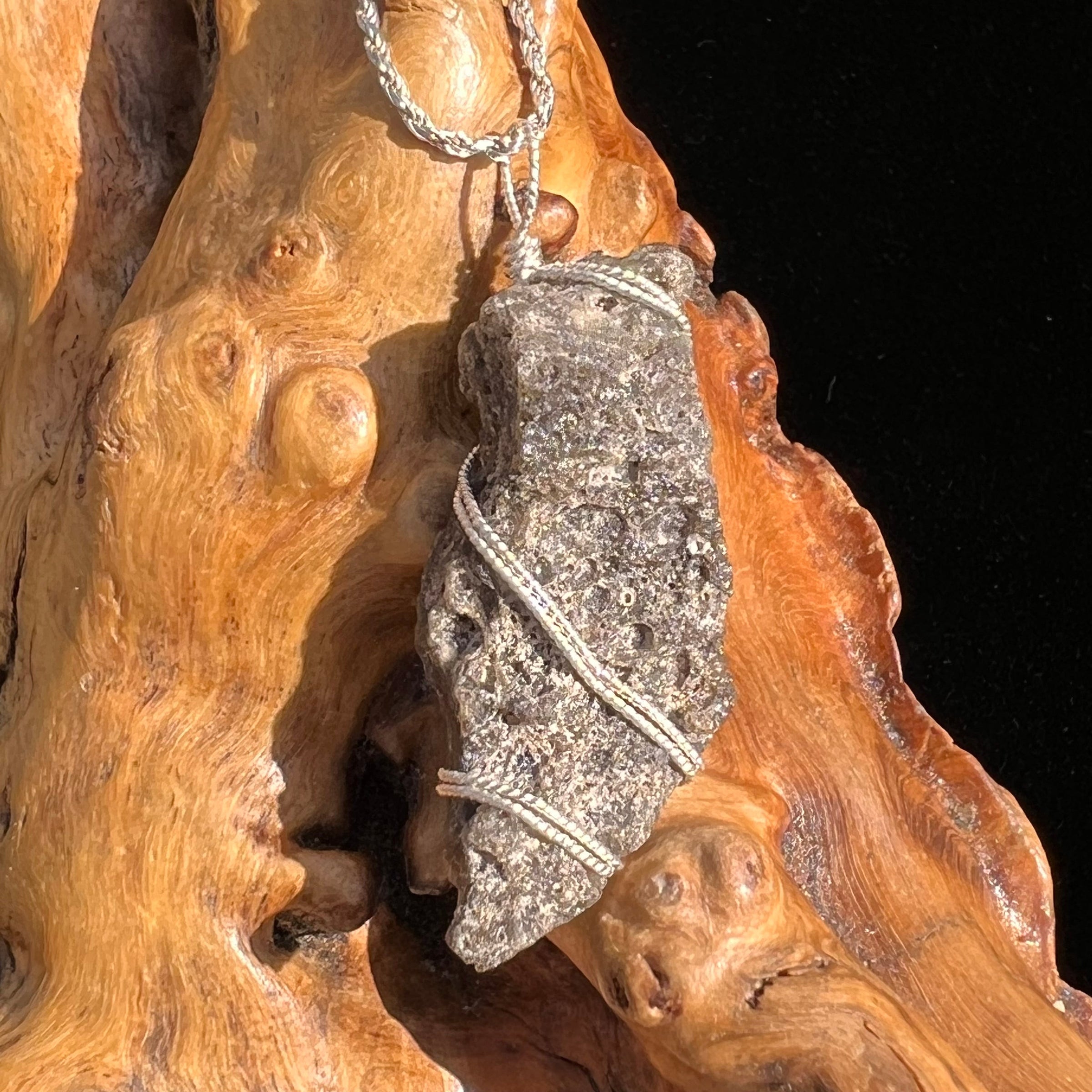 Darwinite Wire Wrapped Pendant Sterling Silver #3833-Moldavite Life