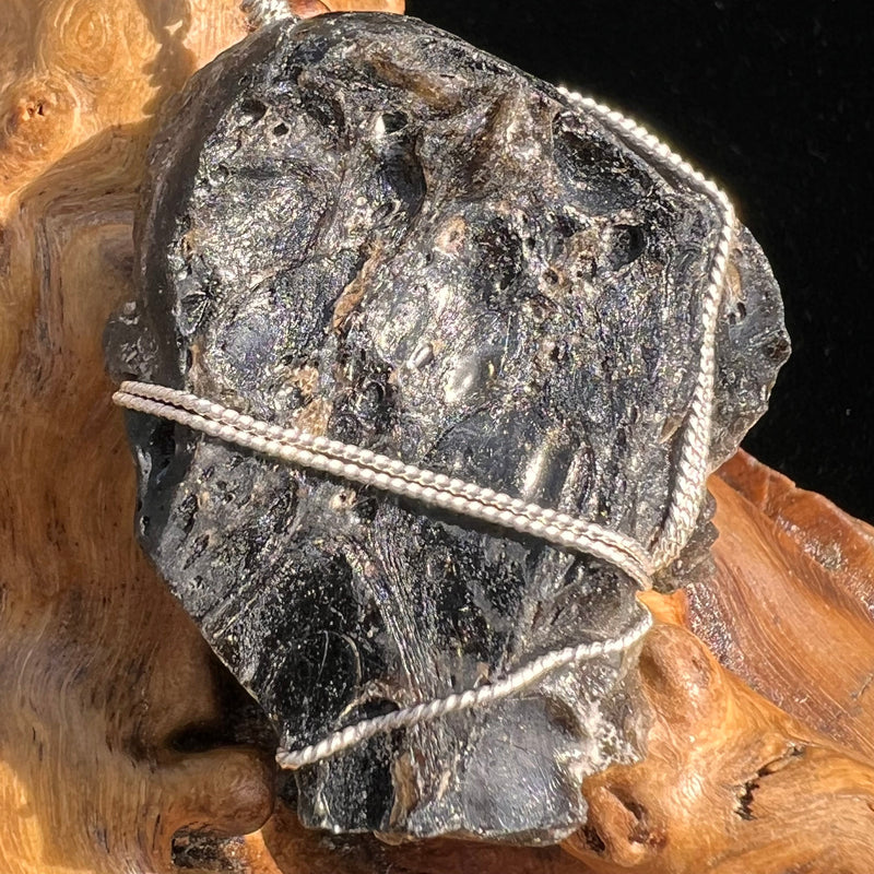 Darwinite Wire Wrapped Pendant Sterling Silver #3837-Moldavite Life