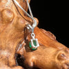 Emerald & Moldavite Necklace Sterling Silver #2500-Moldavite Life