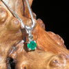 Emerald & Moldavite Necklace Sterling Silver #2501-Moldavite Life