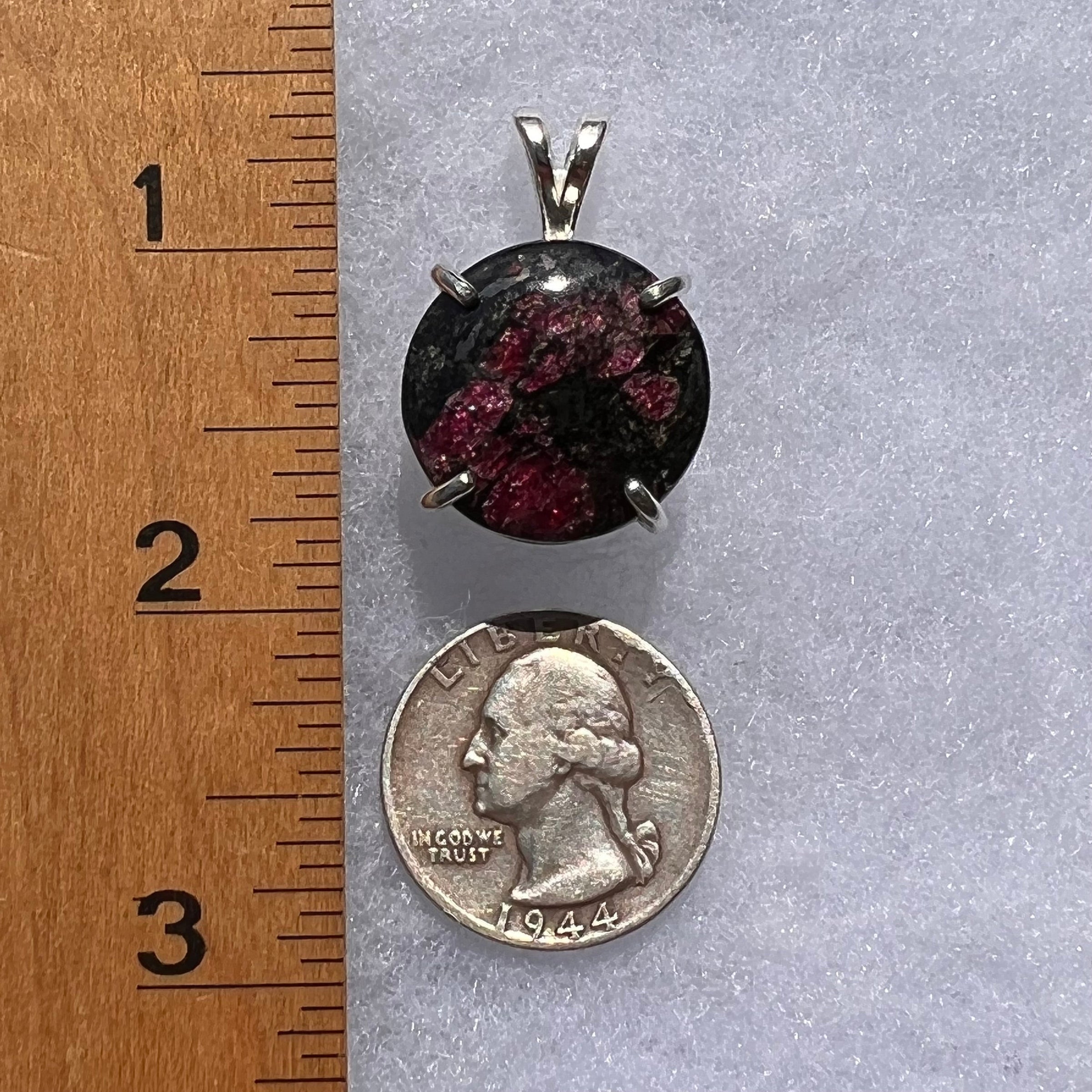 Eudialyte Pendant Sterling Silver #2939-Moldavite Life