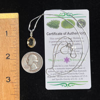 Faceted Citrine & Moldavite Necklace Sterling Silver #2502-Moldavite Life