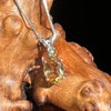 Faceted Citrine & Moldavite Necklace Sterling Silver #2503-Moldavite Life