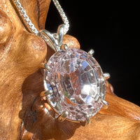 Faceted Kunzite Necklace Sterling Silver #1808-Moldavite Life