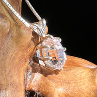 Faceted Kunzite Necklace Sterling Silver #1809-Moldavite Life