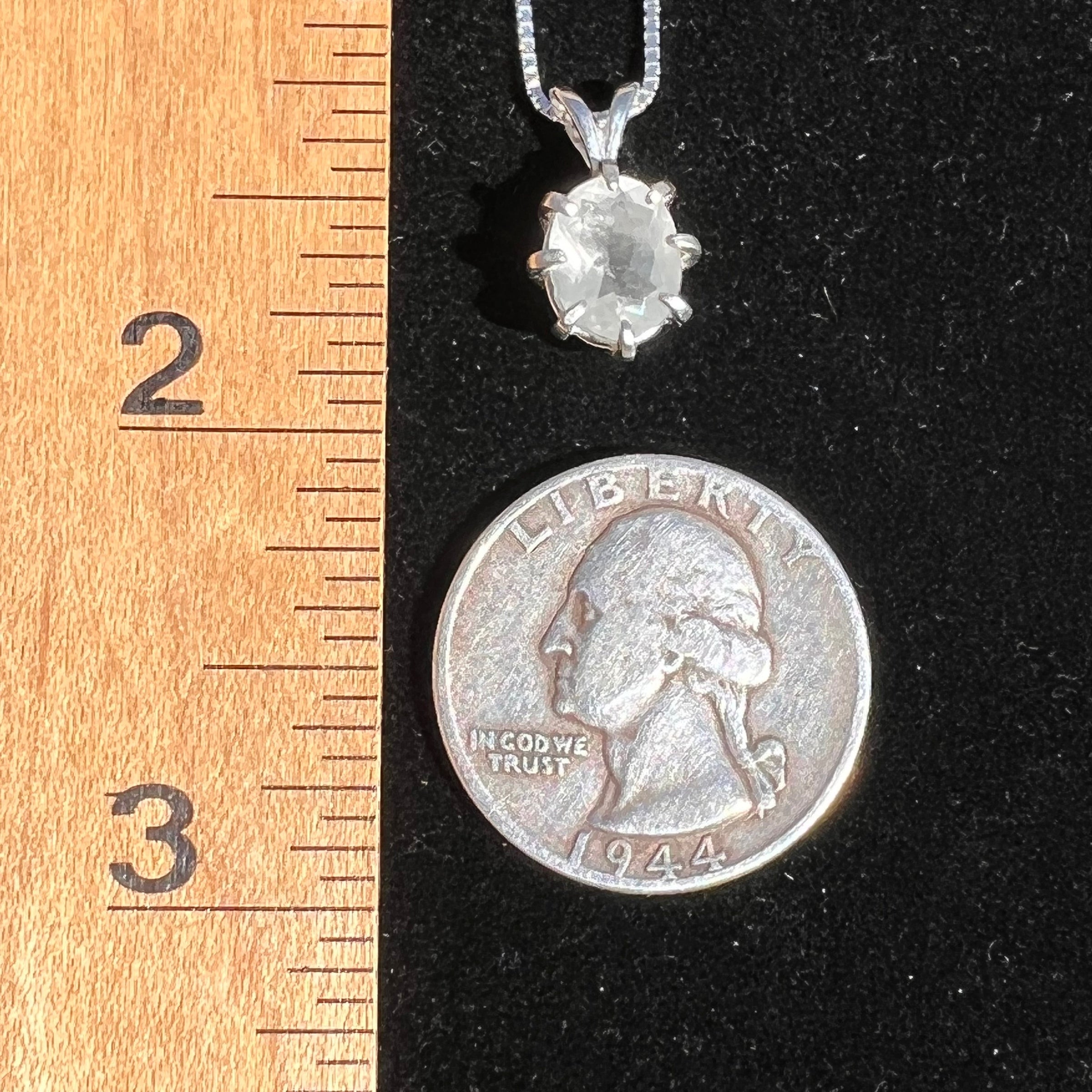 Faceted Libyan Desert Glass Necklace Sterling Silver #204-Moldavite Life