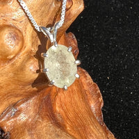 Faceted Libyan Desert Glass Necklace Sterling Silver #205-Moldavite Life