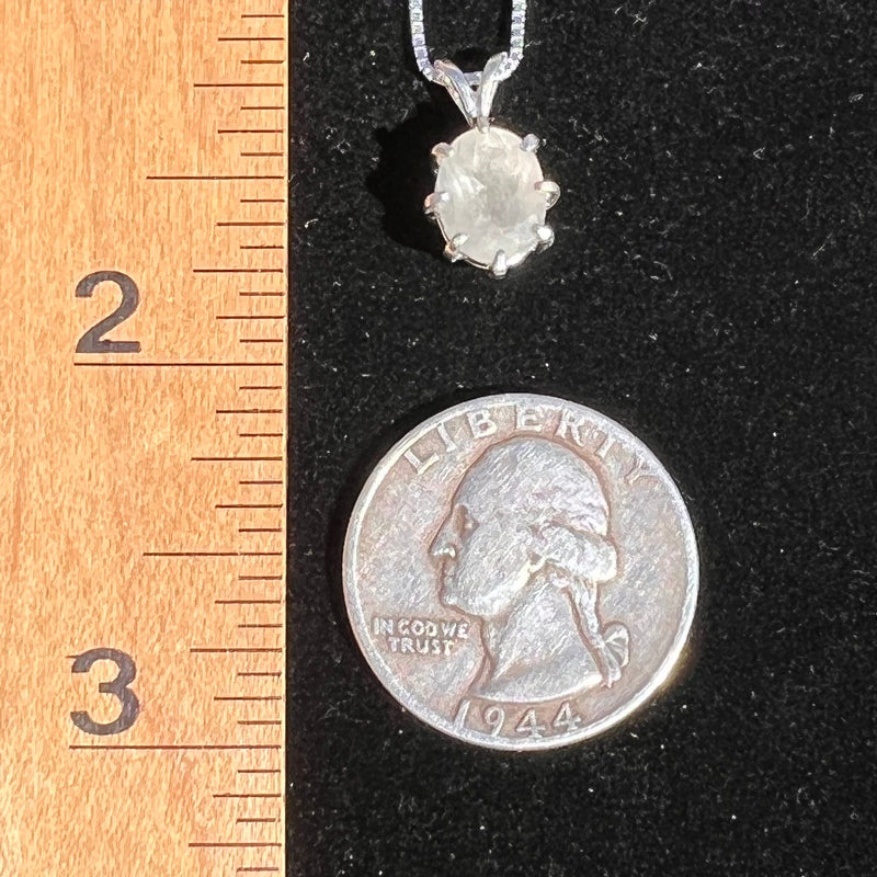 Faceted Libyan Desert Glass Necklace Sterling Silver #208-Moldavite Life