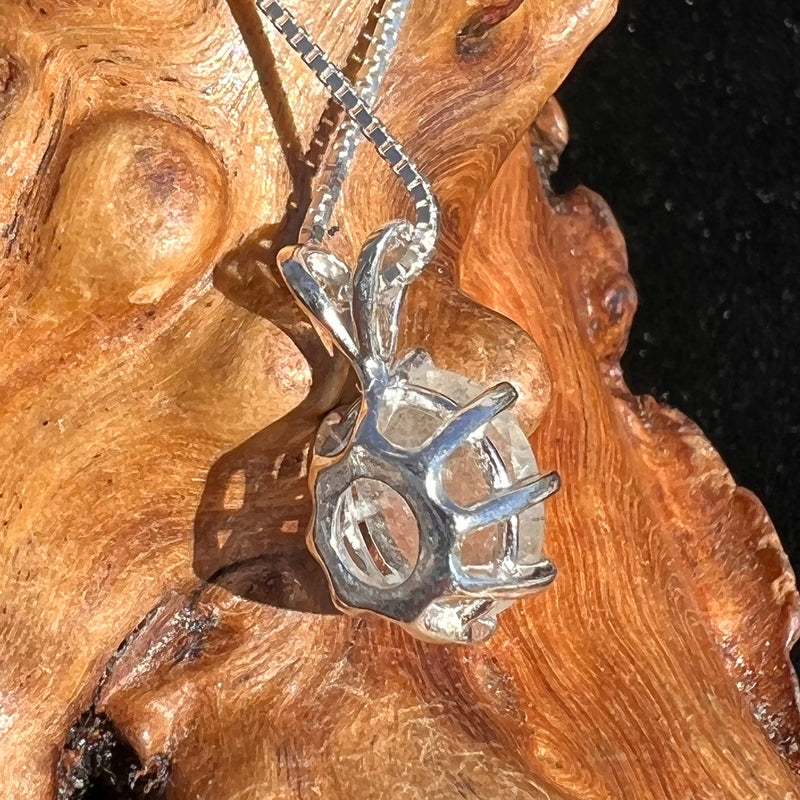 Faceted Libyan Desert Glass Necklace Sterling Silver #209-Moldavite Life