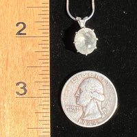 Faceted Libyan Desert Glass Necklace Sterling Silver #221-Moldavite Life