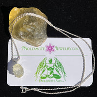 Faceted Libyan Desert Glass Necklace Sterling Silver #228-Moldavite Life