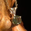 Faceted Moldavite Pendant 14k Gold #1058-Moldavite Life