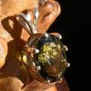 Faceted Moldavite Pendant 14k Gold #2993-Moldavite Life
