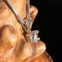 Faceted Petalite Gemstone Necklace Sterling Silver #4002-Moldavite Life