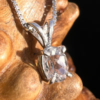 Faceted Petalite Oval Necklace Sterling Silver #4005-Moldavite Life