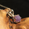 Grape Agate Pendant Dainty Silver Necklace #6224